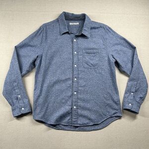 Outerknown Men's Blue Button-Down Casual Shirt
